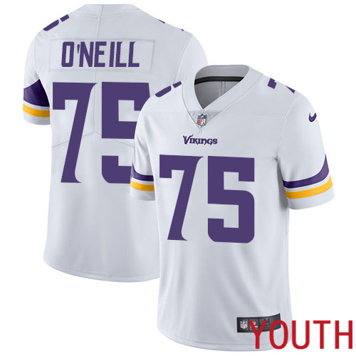 Minnesota Vikings #75 Limited Brian O Neill White Nike NFL Road Youth Jersey Vapor Untouchable